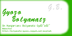 gyozo bolyanatz business card